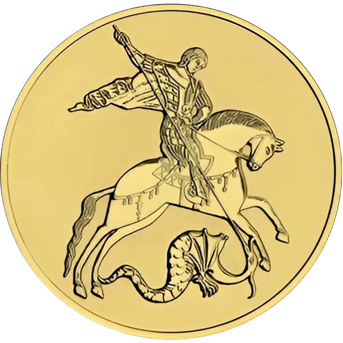 Монета "Георгий Победоносец", ММД, 2012 г., Золото, 7,78 гр., проба 999, РОССИЯ