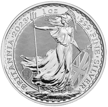 Монета "Британия (Коронация Чарльза III)", 2023 г., Серебро, 31,1 гр., проба 999, СОЕДИНЕННОЕ КОРОЛЕВСТВО