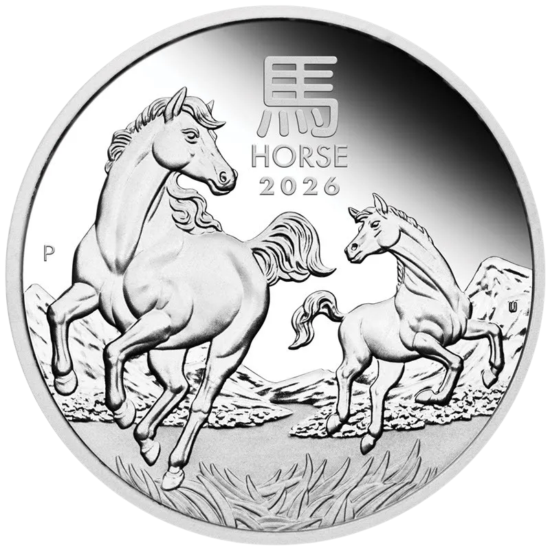 Монета "Год Лошади (пруф)", 2026 г., Серебро, 15,55 гр., проба 999.9, АВСТРАЛИЯ