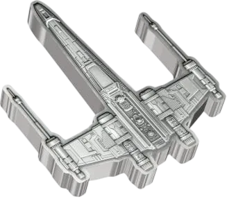 Монета "Истребитель T-65 X-WING. Звездные войны",  2024 г., Серебро, 93,3 гр., проба 999, НИУЭ