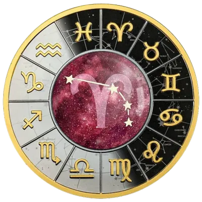 Монета "Овен",  2023 г., Серебро, 17,5 гр., проба 999, КАМЕРУН