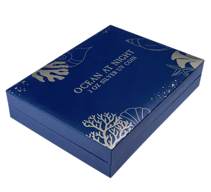 Монета "Океан в ночи", 2026 г., Серебро, 93,3 гр., проба 999, САМОА
