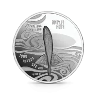 Монета "Летучая рыба", 2026 г., 31,1 гр., проба 999, КАМЕРУН
