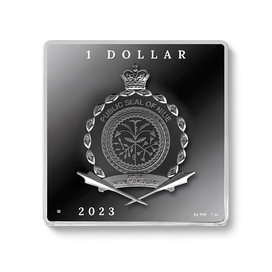 Монета "Ван Гог. Автопортрет", 2023 г., Серебро, 31,1 гр., проба 999, НИУЭ