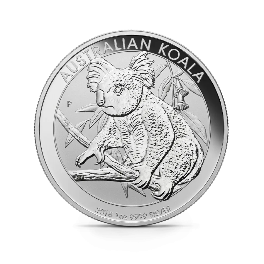 Монета "Коала", 2018 г., Серебро, 31,1 гр., проба 9999, АВСТРАЛИЯ