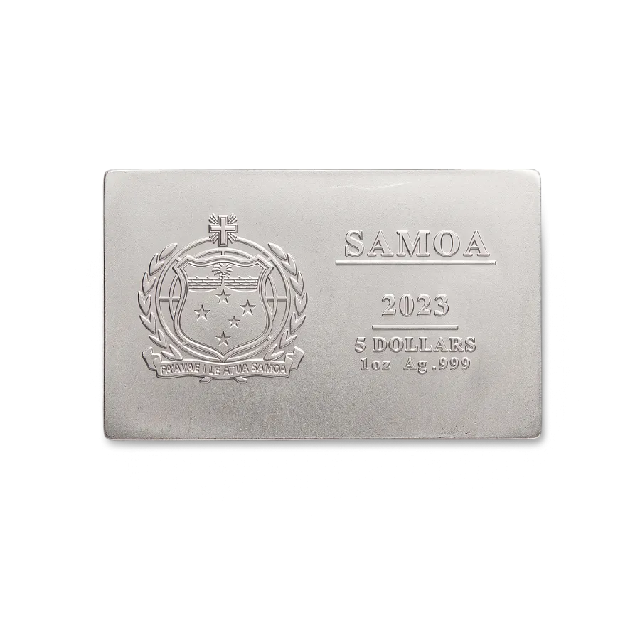 Монета "Монополия",  2023 г., Серебро, 124,4 гр., проба 999, САМОА