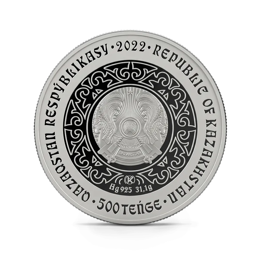 Монета "Беркут", 2022 г., Серебро, 31,1 гр., проба 925, КАЗАХСТАН