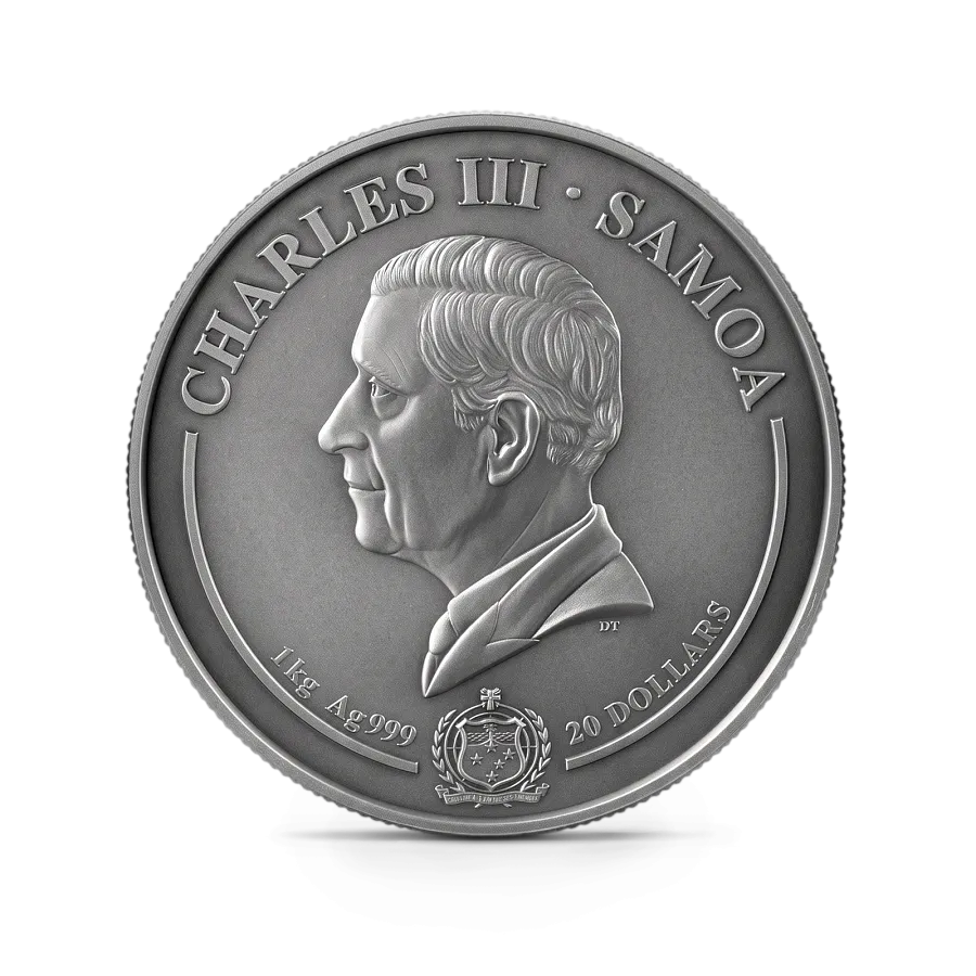 Монета "Империя Инков", 2025 г., Серебро, 1 000 гр., проба 999, САМОА