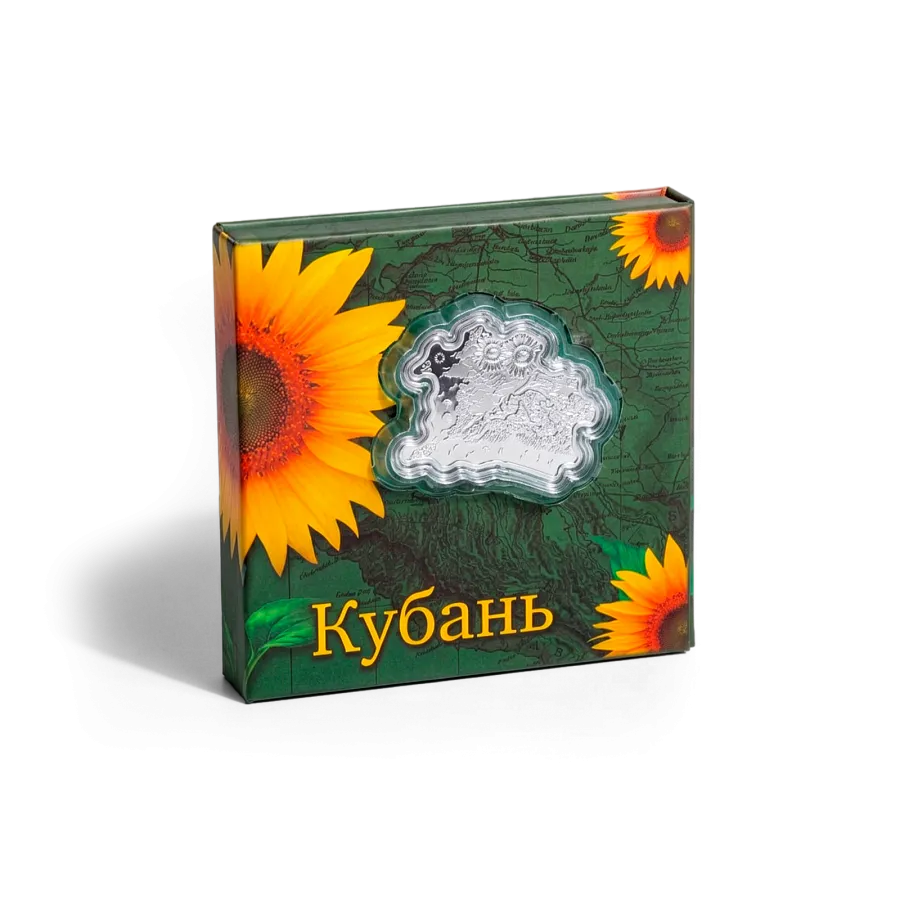 Монета "Кубань", 2016 г., Серебро, 21,65 гр., проба 925, НИУЭ