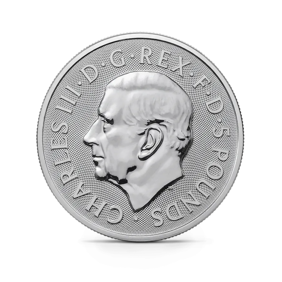 Монета "Королевский лев. Звери Тюдоров", 2026 г., Серебро, 62,2 гр., проба 999.9, СОЕДИНЕННОЕ КОРОЛЕВСТВО