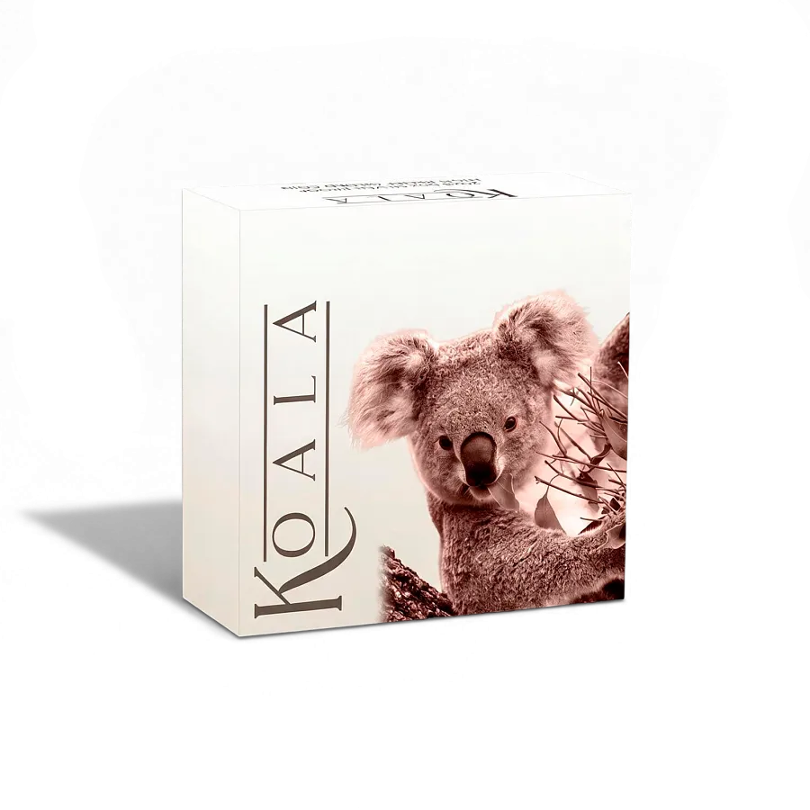 Монета "Розовая Коала", 2026 г., Серебро, 155,5 гр., проба 999.9, АВСТРАЛИЯ