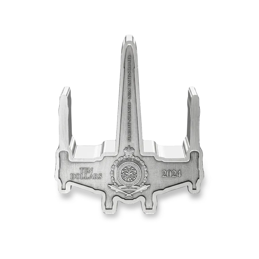 Монета "Истребитель T-65 X-WING. Звездные войны",  2024 г., Серебро, 93,3 гр., проба 999, НИУЭ