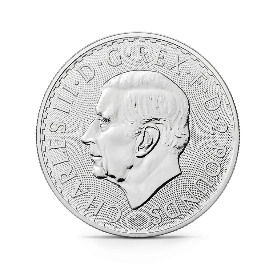 Монета "Британия (Чарльз III)", 2025 г., Серебро, 31,1 гр., проба 999, СОЕДИНЕННОЕ КОРОЛЕВСТВО