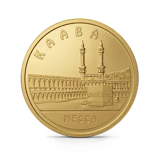 Монета "Мечеть Кааба. Знаменитые мечети мира", 2010 г., Золото, 3,11 гр., проба 999, КАЗАХСТАН
