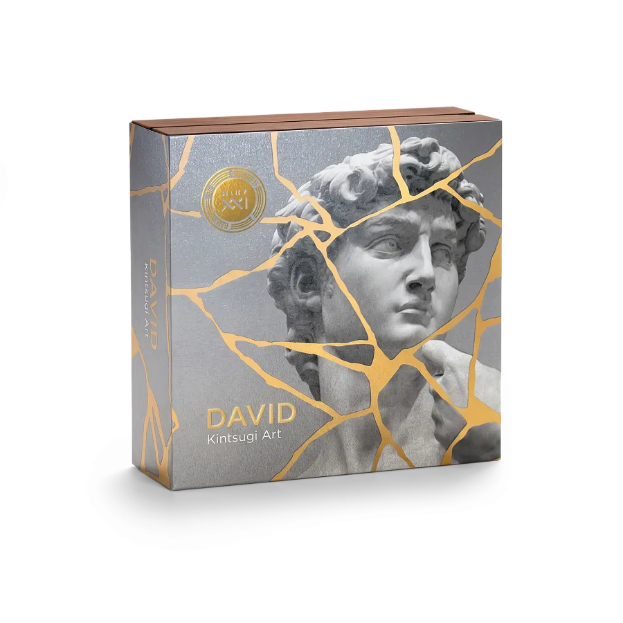 Монета "Давид", 2025 г., Серебро, 62,2 гр., проба 999, КАМЕРУН