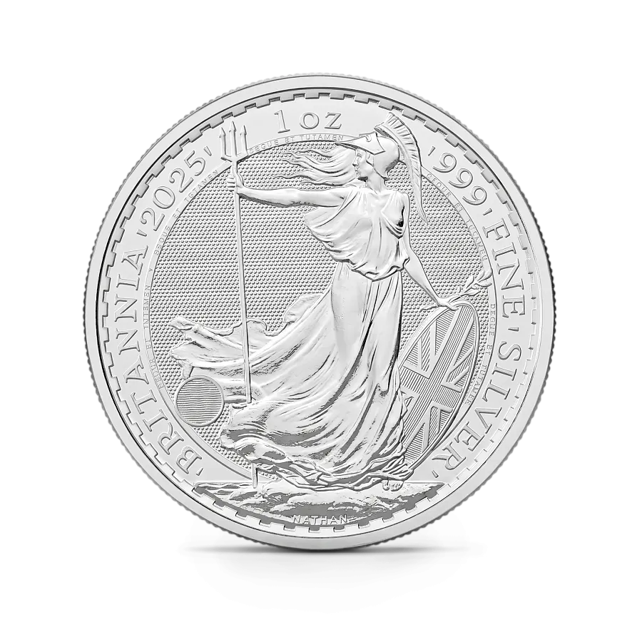 Монета "Британия (Чарльз III)", 2025 г., Серебро, 31,1 гр., проба 999, СОЕДИНЕННОЕ КОРОЛЕВСТВО