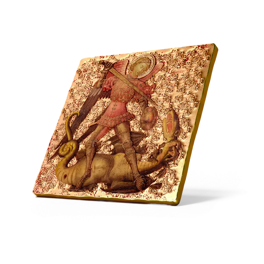 Монета "Архангел Михаил и Дракон", 2015 г., 31,1 гр., проба 999, НИУЭ