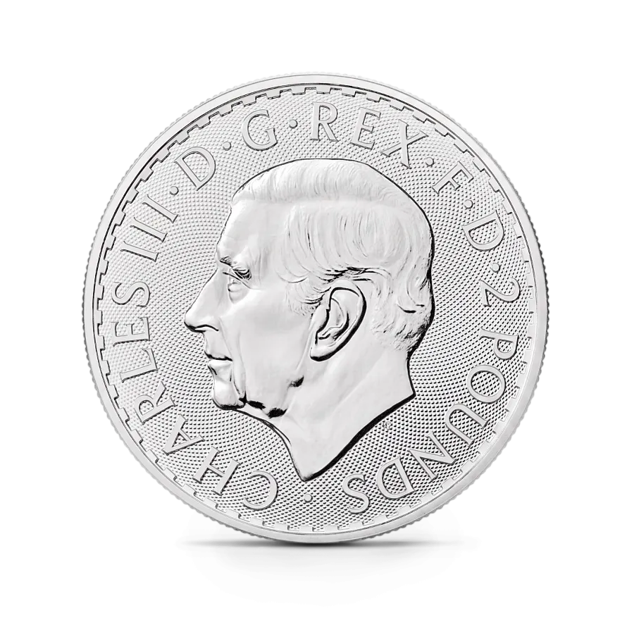 Монета "Британия (Чарльз III)", 2023 г., Серебро, 31,1 гр., проба 999, СОЕДИНЕННОЕ КОРОЛЕВСТВО