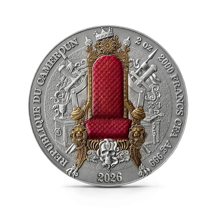 Монета "Персидская Империя, Наследие величайших империй",  2026 г., Серебро, 62,2 гр., проба 999, КАМЕРУН