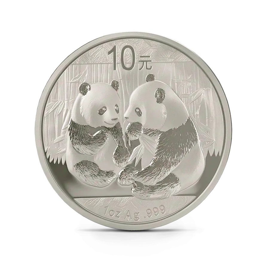 Набор из 10-ти монет Панда 2001-2010 гг, Серебро, 311 гр., проба 999, КИТАЙ