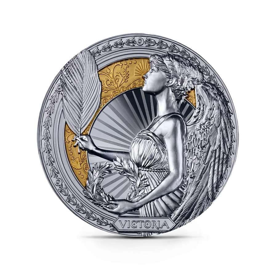 Монета "Виктория", 2024 г., Серебро, 31,1 гр., проба 999, НИУЭ