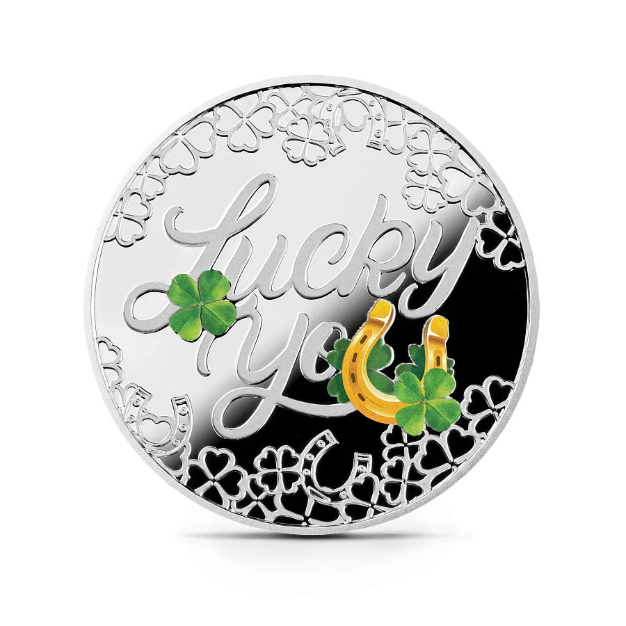 Монета "На удачу Lucky you",  2023 г., Серебро, 17,5 гр., проба 999, НИУЭ