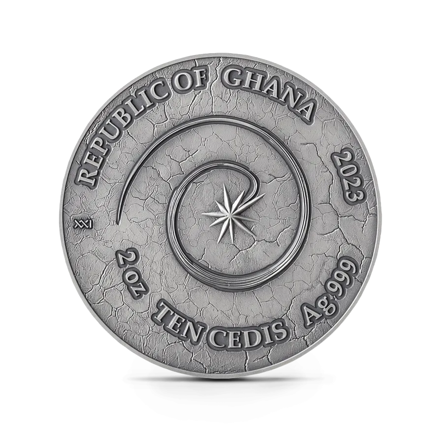 Монета "Феникс. Хроники огня", 2023 г., Серебро, 62,2 гр., проба 999, ГАНА