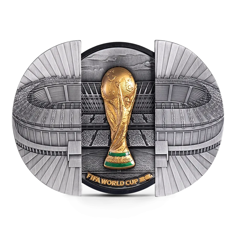 Монета "Раздвижная дверь Stadium", 2026 г., Серебро, 155,5 гр., проба 999, СОЛОМОНОВЫ ОСТРОВА