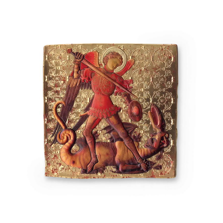 Монета "Архангел Михаил и Дракон", 2015 г., 31,1 гр., проба 999, НИУЭ