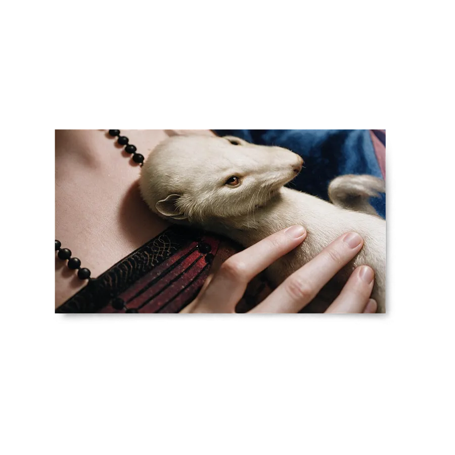 Монета "Дама с горностаем", 2019 г., Серебро, 1 500 гр., проба 999, СОЛОМОНОВЫ ОСТРОВА