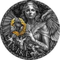 Монета "Ника", 2024 г., Серебро, 62,2 гр., проба 999, КАМЕРУН
