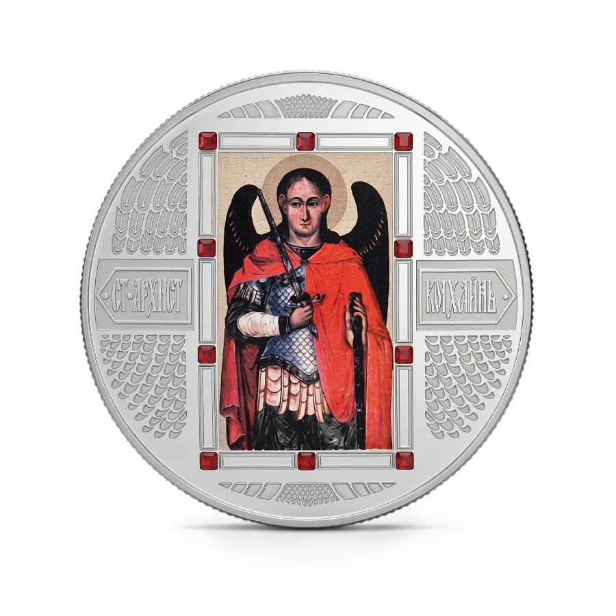 Монета "Святой Архистратиг Михаил", 2012 г.,Серебро, 62,2 гр., проба 999, ФИДЖИ