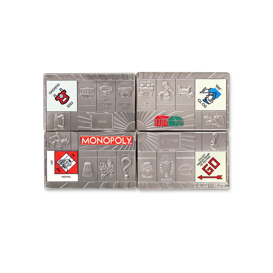 Монета "Монополия",  2023 г., Серебро, 124,4 гр., проба 999, САМОА