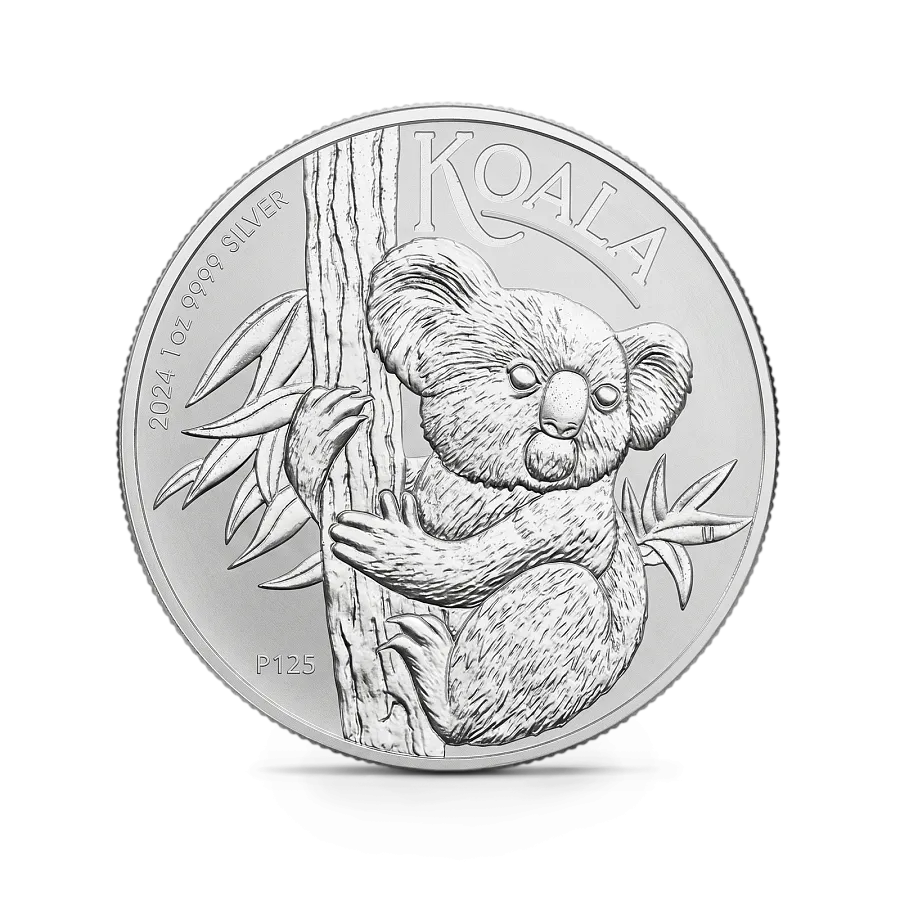 Монета "Коала", 2024 г., Серебро, 31,1 гр., проба 9999, АВСТРАЛИЯ