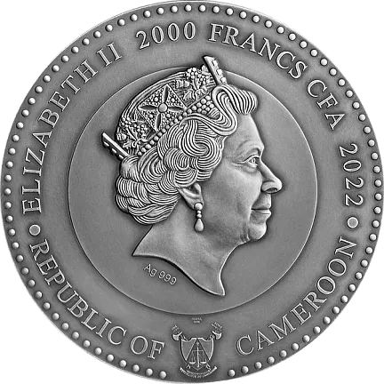Монета "Земля",  2022 г., Серебро, 62,2 гр., проба 999, КАМЕРУН