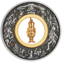 Монета "Рождественский щелкунчик", 2024 г., Серебро, 62,2 гр., проба 999, АВСТРАЛИЯ