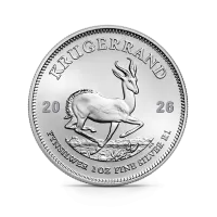 Монета "Крюгерранд", 2026 г., Серебро, 31,1 гр., проба 999, ЮЖНАЯ АФРИКА